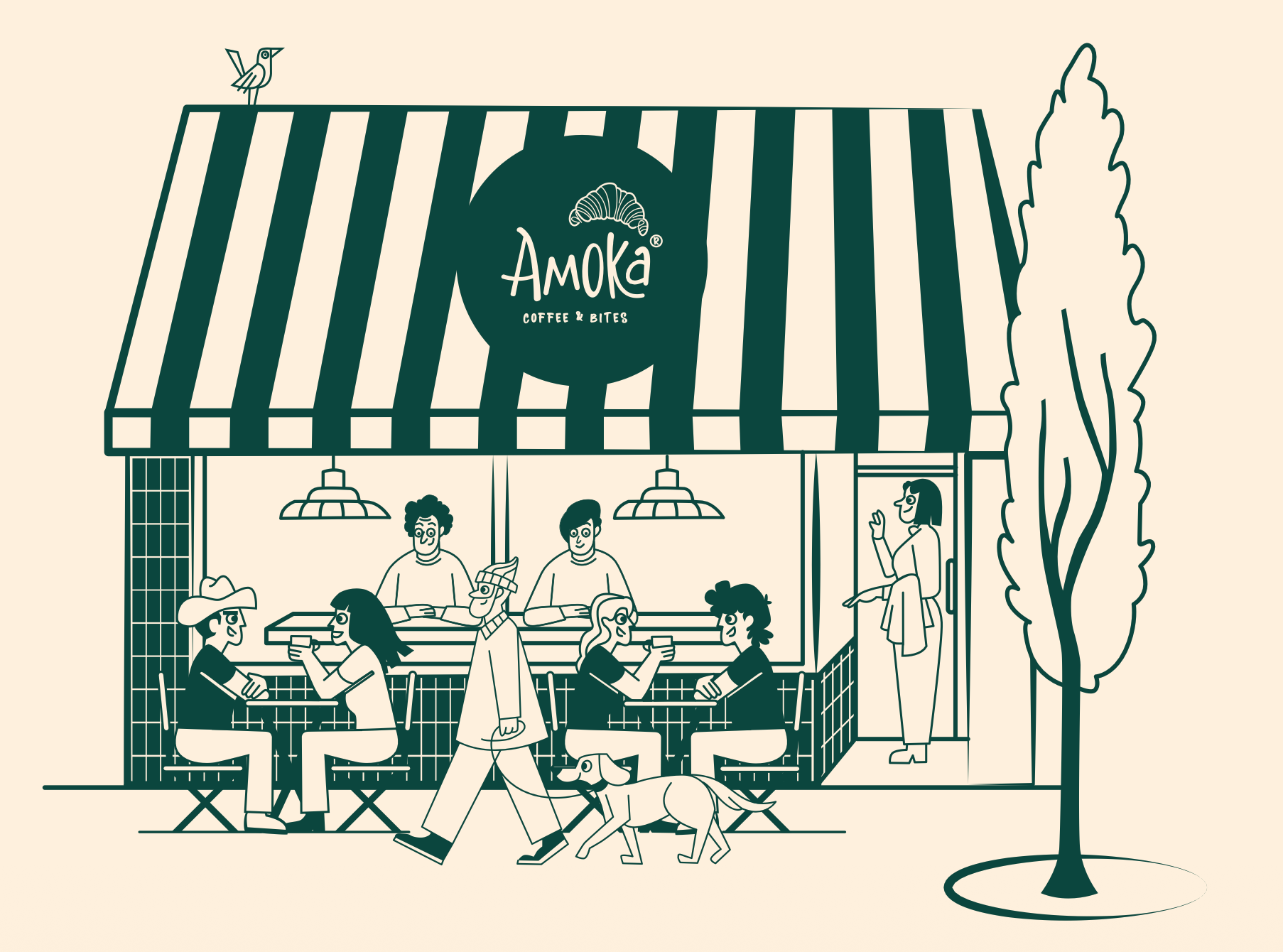 Illustration of AMOKA storefront